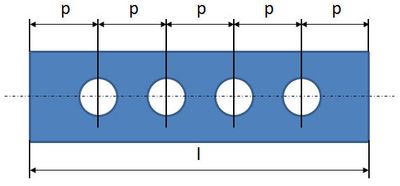 Teilung von Längen: Teilung bei identischem Randabstand